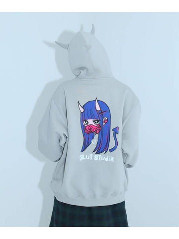 0 5 Devil Hoodie Grey - CLUT STUDIO - BALAAN 1