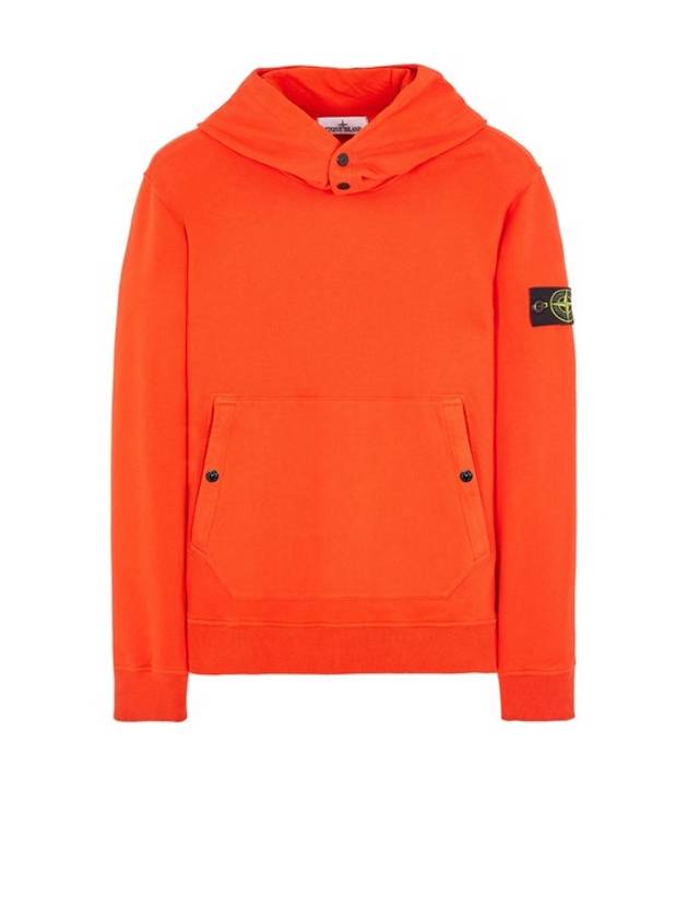 Garment Dyed Hoodie Lobster Red - STONE ISLAND - BALAAN 1