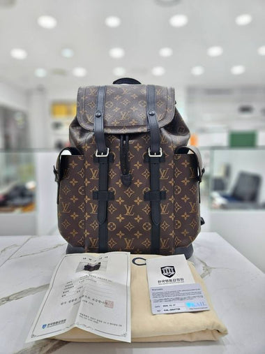 Monogram Macassar Christopher MM Backpack M43735 - LOUIS VUITTON - BALAAN 1