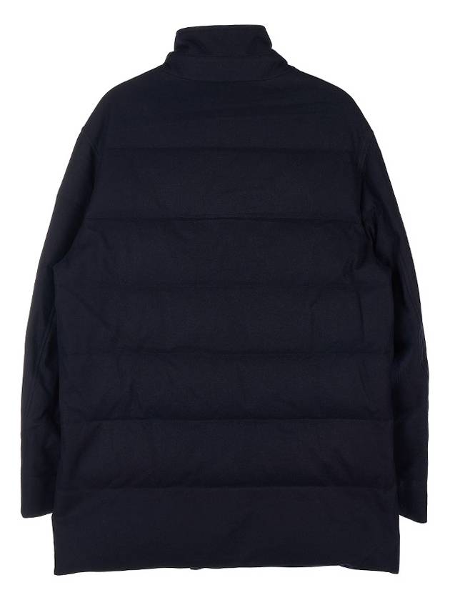 Double Breasted Padded Coat Navy - BRUNELLO CUCINELLI - BALAAN.