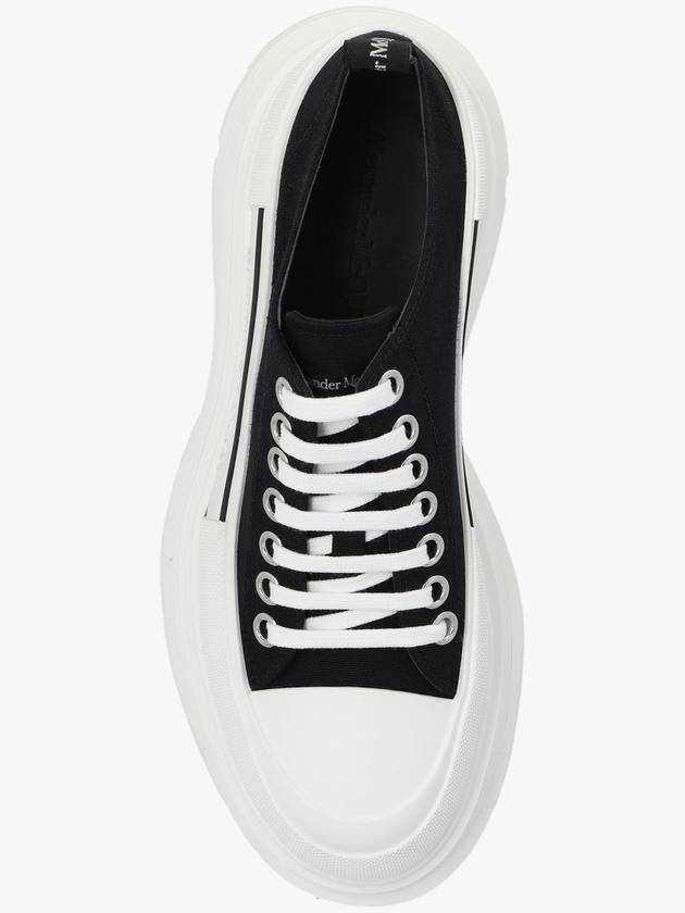 Tread Slick Low Top Sneakers Black White - ALEXANDER MCQUEEN - BALAAN 7