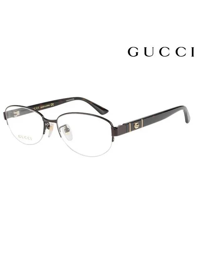 glasses frame GG0859OJ 002 semi-rimless titanium women's glasses - GUCCI - BALAAN.