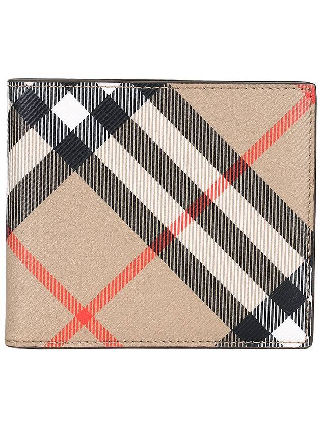 Check Half Wallet Beige - BURBERRY - BALAAN 3