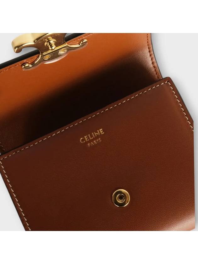 Triomphe Small Half Wallet Tan - CELINE - BALAAN 6