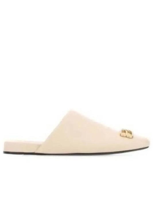 Women's BB Logo Leather Cozy Slippers Sand - BALENCIAGA - BALAAN 2