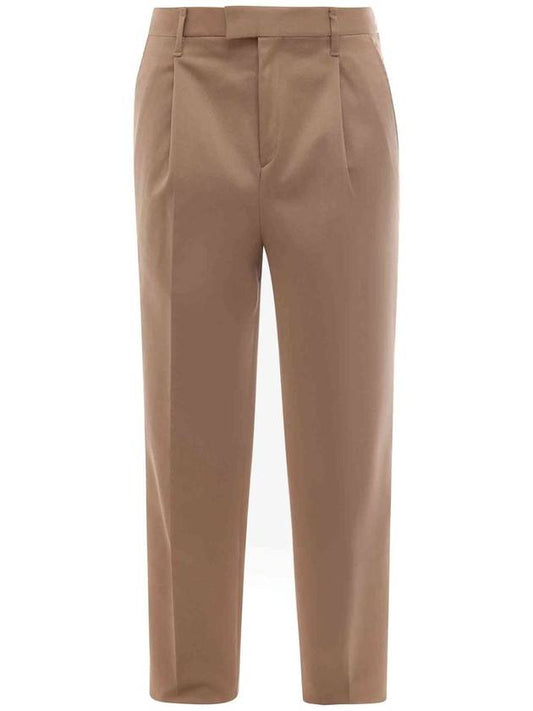 Cotton Blend Straight Pants Brown - NEIL BARRETT - BALAAN 1
