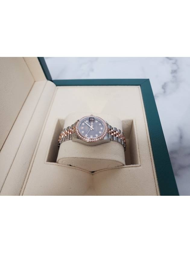 Rolex Datejust 28mm chocolate plate 10p bezel diamond - ROLEX - BALAAN 4