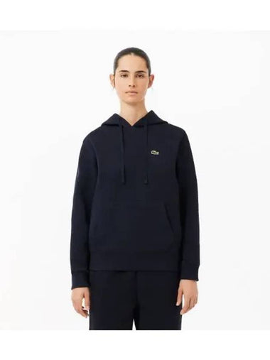 Women s Double Face Pique Hooded T shirt Dark Navy - LACOSTE - BALAAN 1