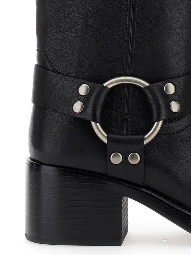 'Reflection' Black Boots With Ring Detail In Leather Woman - JEFFREY CAMPBELL - BALAAN 4