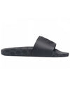 Jeanne Emboss Logo Slippers Black - MONCLER - BALAAN.