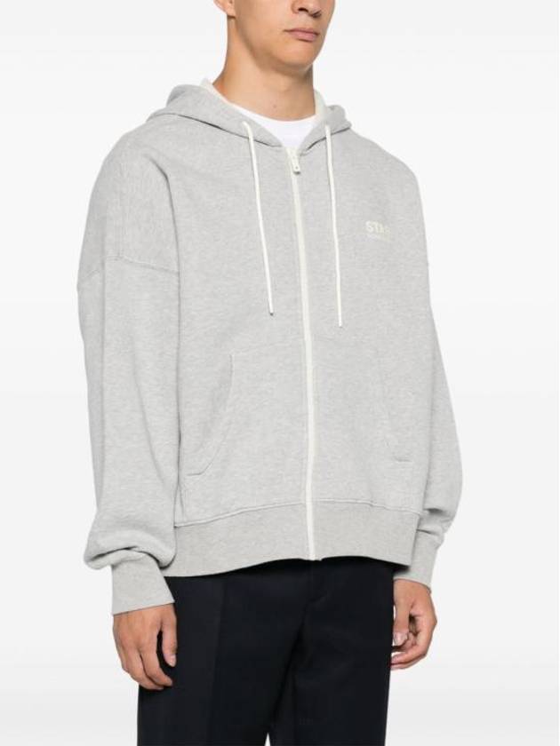 Star Logo Zip-Up Hoodie Melange Grey - GOLDEN GOOSE - BALAAN 7