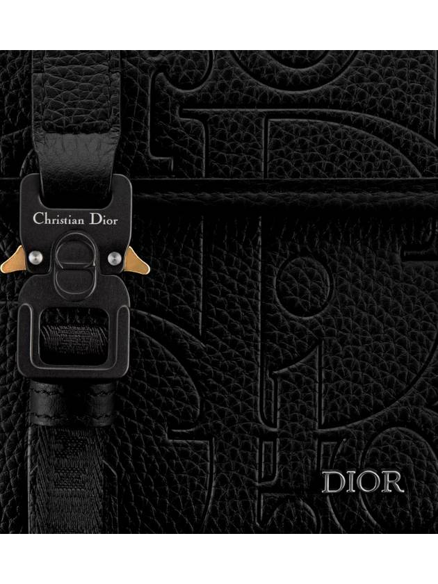 Hit The Road Grained Calfskin Flap Messenger Bag Black - DIOR - BALAAN 7