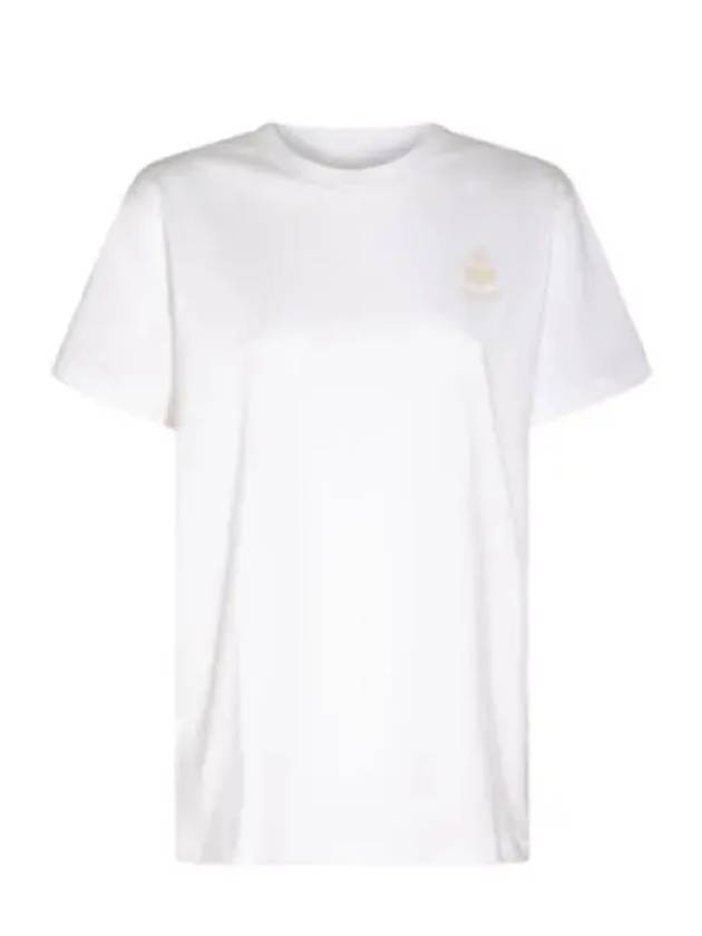 Aby Logo Short Sleeve T-Shirt White - ISABEL MARANT - BALAAN 2