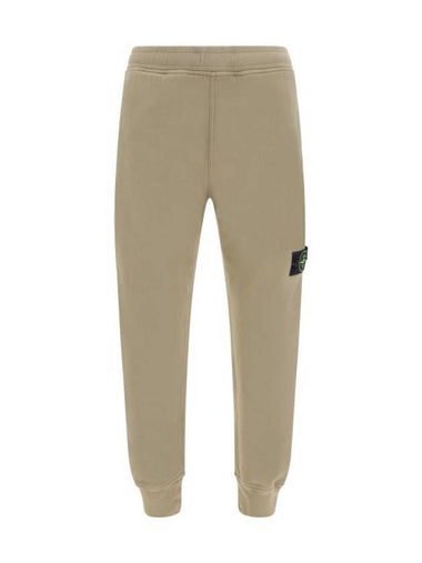 Signature Wappen Patch Cotton Baggy Pants Beige - STONE ISLAND - BALAAN 1