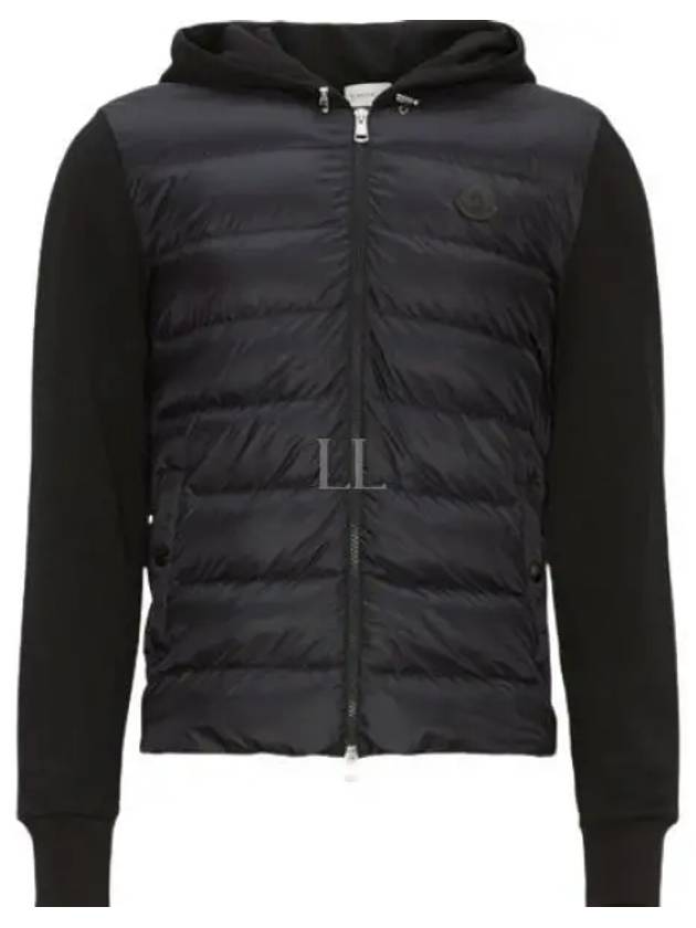 Men's Fleece Zip-Up Padding Black - MONCLER - BALAAN 2