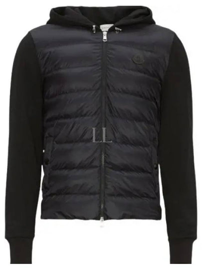 Men's Fleece Zip-Up Padding Black - MONCLER - BALAAN 2