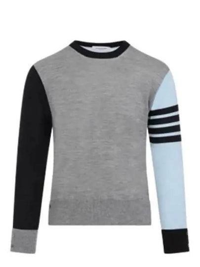 Classic 4 Bar Merino Wool Knit Top Grey - THOM BROWNE - BALAAN 2