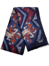 Pattern Silk Muffler Navy - KITON - BALAAN 2