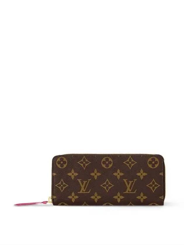 Monogram Clemence Long Wallet Brown Fuchsia - LOUIS VUITTON - BALAAN 3