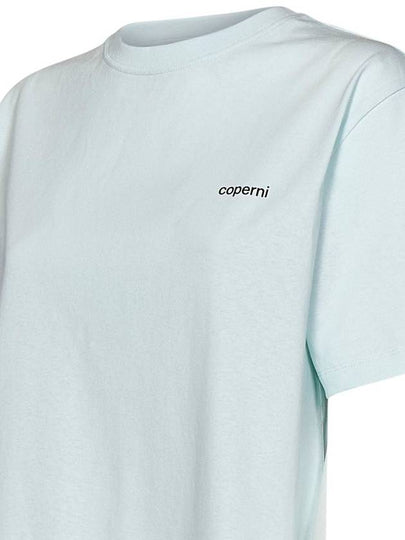 Light Blue Crewneck T-Shirt With Print On The Front In Cotton Man - COPERNI - BALAAN 2