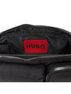 Tyrone Embroidered Logo Strap Cross Bag Black - HUGO BOSS - BALAAN 10