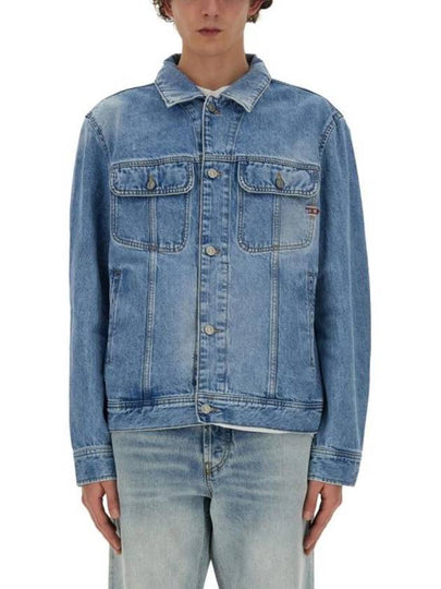 Cotton Denim Jacket Blue - DIESEL - BALAAN 2