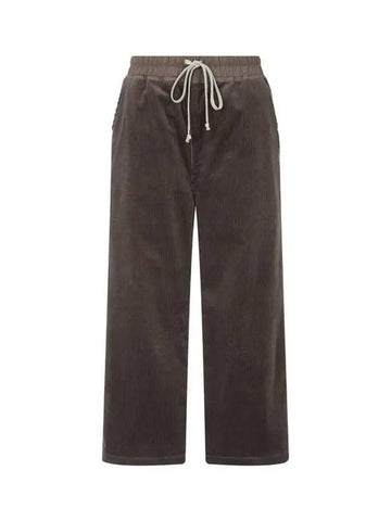 WOMEN DRKSHDW Cropped Corduroy Pants Dark Brown 271190 - RICK OWENS - BALAAN 1