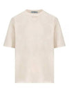 Triangle Logo Short Sleeve T-Shirt White - PRADA - BALAAN 2