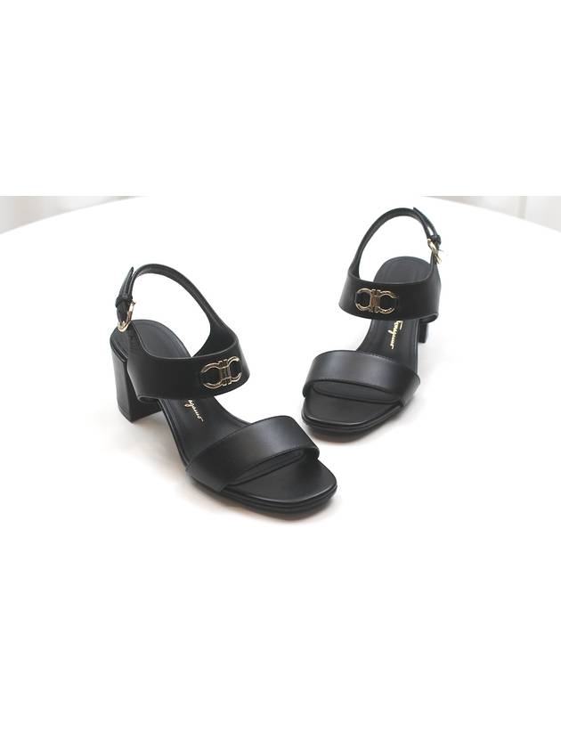 Ferragamo Black Kyla Heel Sandals Size 5 01C094 745433 - SALVATORE FERRAGAMO - BALAAN 3