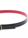 V Logo Signature Leather Belt Black Red - VALENTINO - BALAAN 5