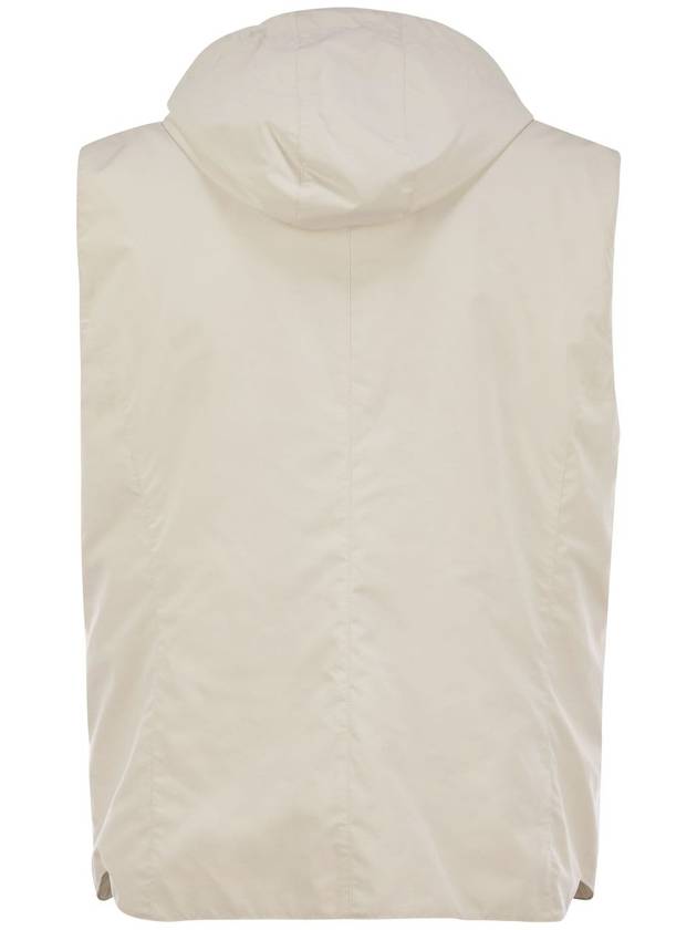 Water-repellent microfiber vest with Thermore® padding and detachable hood - BRUNELLO CUCINELLI - BALAAN 2