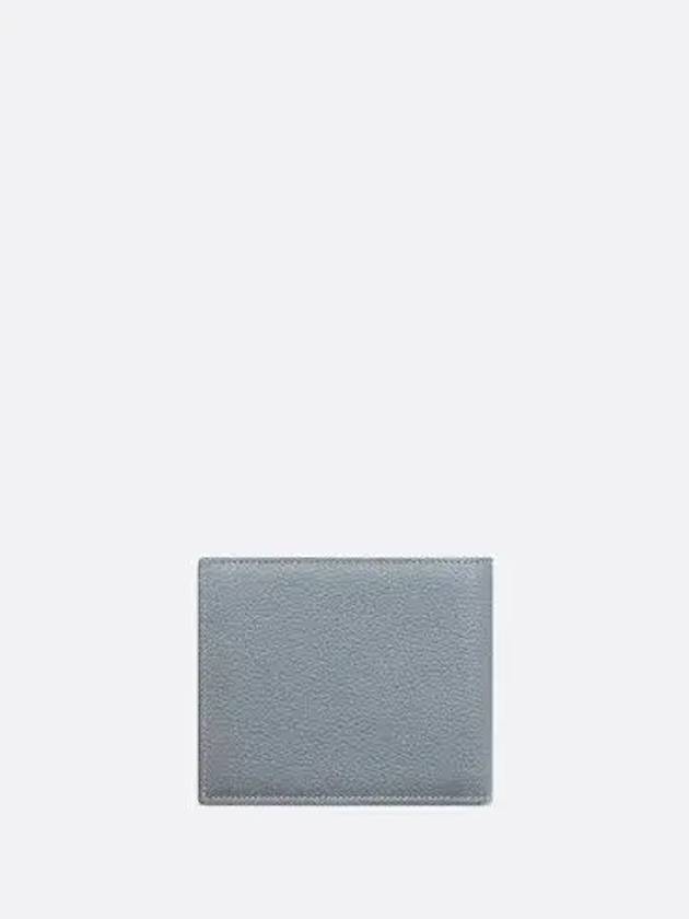 Grain Leather Signature Half Wallet Grey - DIOR - BALAAN 5