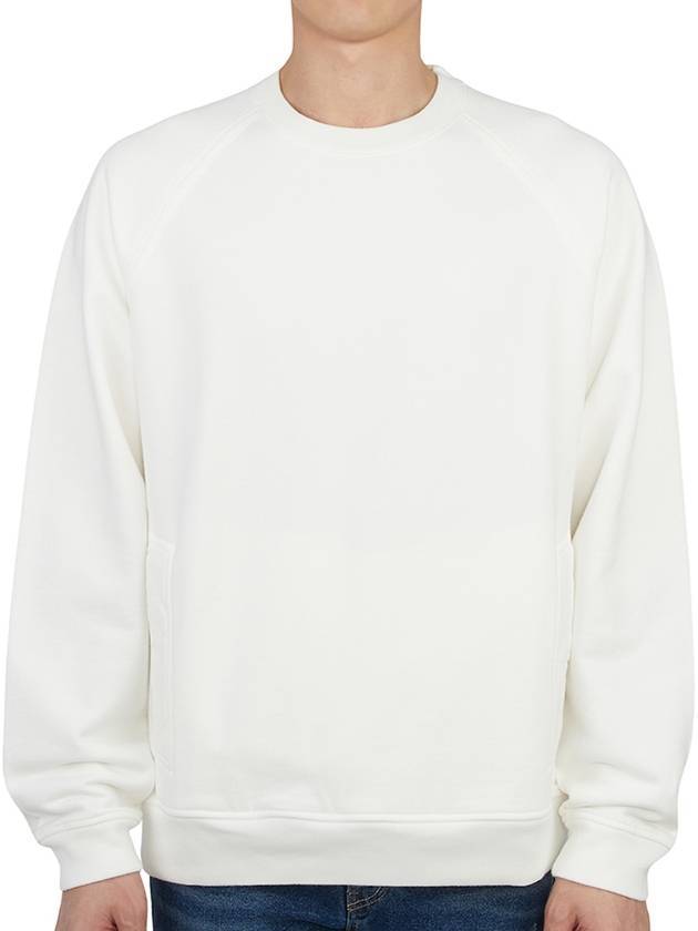 Men's Garment Dyed Crew Neck Sweatshirt White - TEN C - BALAAN 1