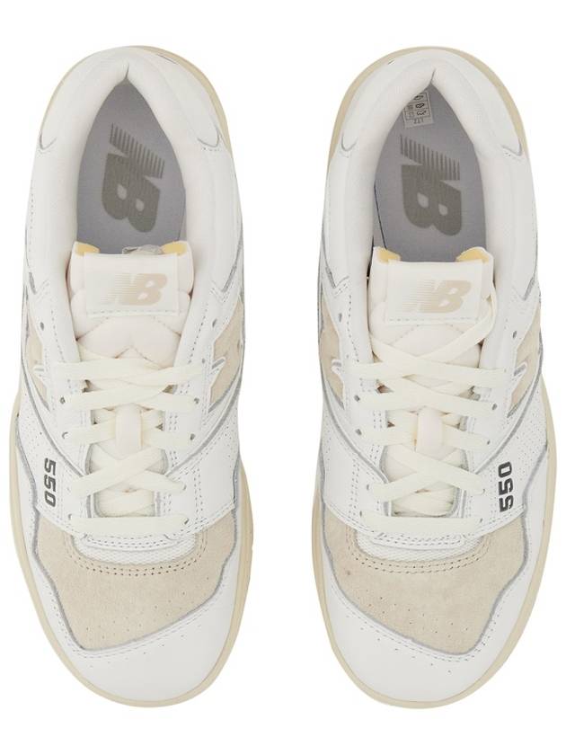 550 Cracked Leather Low Top Sneakers White - NEW BALANCE - BALAAN 4