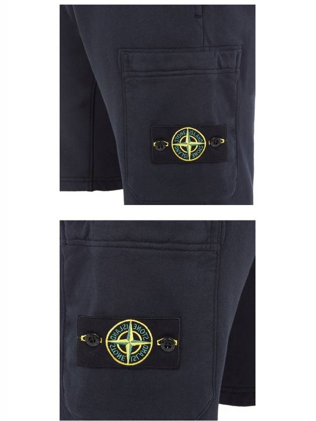 Wappen Patch Pocket Drawstring Shorts Navy - STONE ISLAND - BALAAN 6