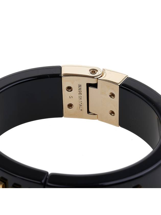 Logo Plexiglas Metal Bracelet Black - MIU MIU - BALAAN 9