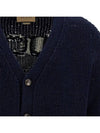 Intarsia Knit Wool Cardigan Navy - GUCCI - BALAAN 5