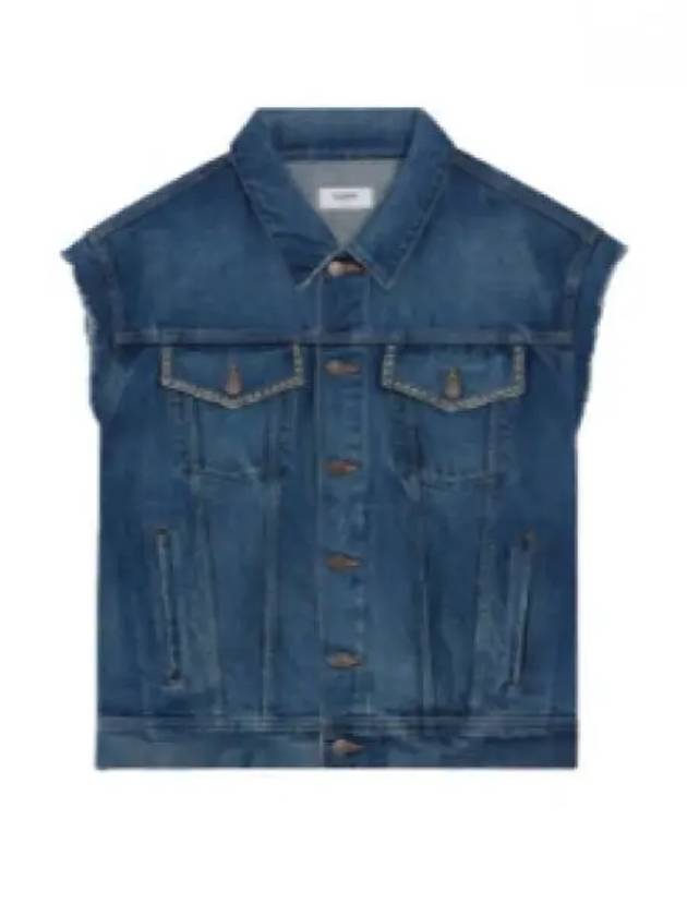 Trucker Denim Jacket Blue - CELINE - BALAAN 2