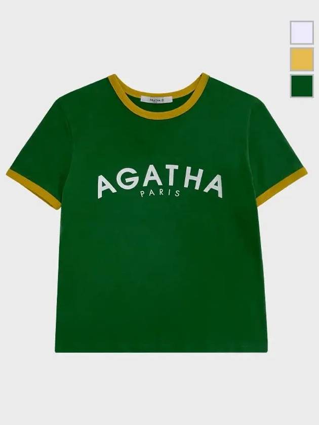 Logo color combination short sleeve t-shirt AGT126106 - AGATHA APPAREL - BALAAN 6
