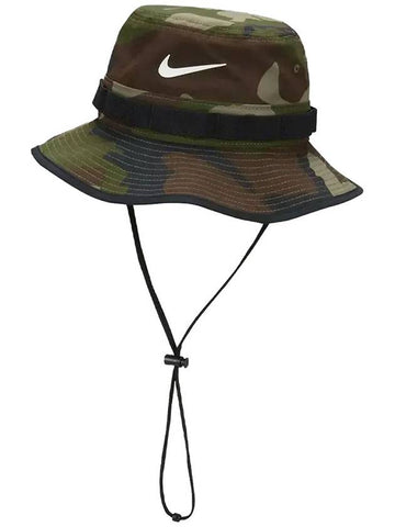 Dri Fit Apex Camo Print Bucket Hat Olive - NIKE - BALAAN 1