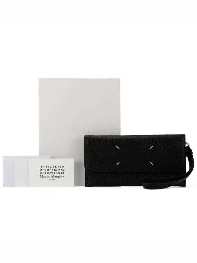 Signature Stitch Hand Strap Long Wallet Black - MAISON MARGIELA - BALAAN 5