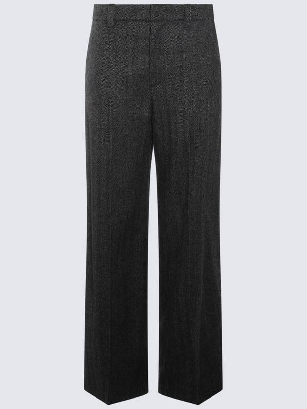 Brunello Cucinelli Dark Grey Wool Pants - BRUNELLO CUCINELLI - BALAAN 1