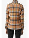 Vintage Check Cotton Oversized Shirt Antique Yellow - BURBERRY - BALAAN 5