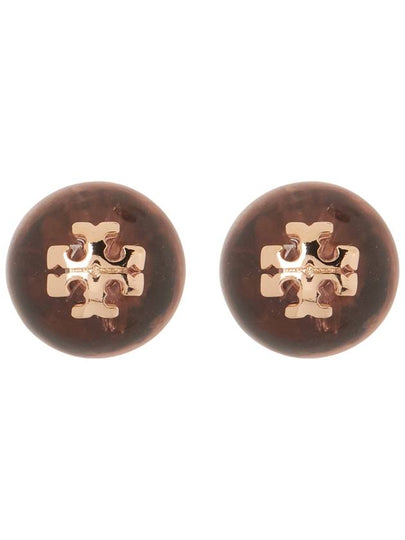 Logo resin stud earrings 160230650 - TORY BURCH - BALAAN 2