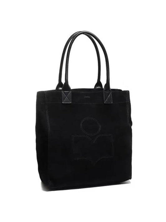 Yanky Logo Suede Tote Bag Black - ISABEL MARANT - BALAAN 2