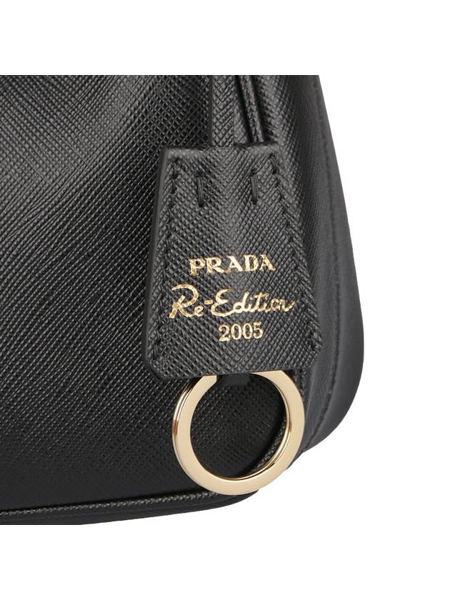 Re-Edition 2005 Saffiano Leather Shoulder Bag Black - PRADA - BALAAN 11