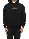 Women's Sponsor Logo Embroidered Hoodie Black - BALENCIAGA - BALAAN.