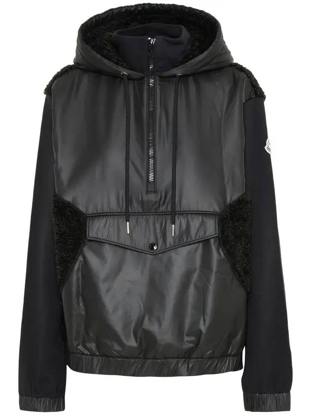 Cotton Quilted Shell Down Hooded Padding Black - MONCLER - BALAAN 1