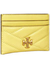 Kira Chevron Patent Card Wallet Vintage Lemon - TORY BURCH - BALAAN 5