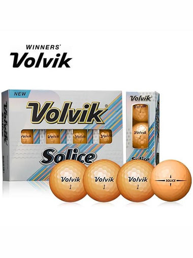 Golf Ball Solice Metal Coating Pearl High Rebound Orange 3 Piece 1 Dozen - VOLVIK - BALAAN 1